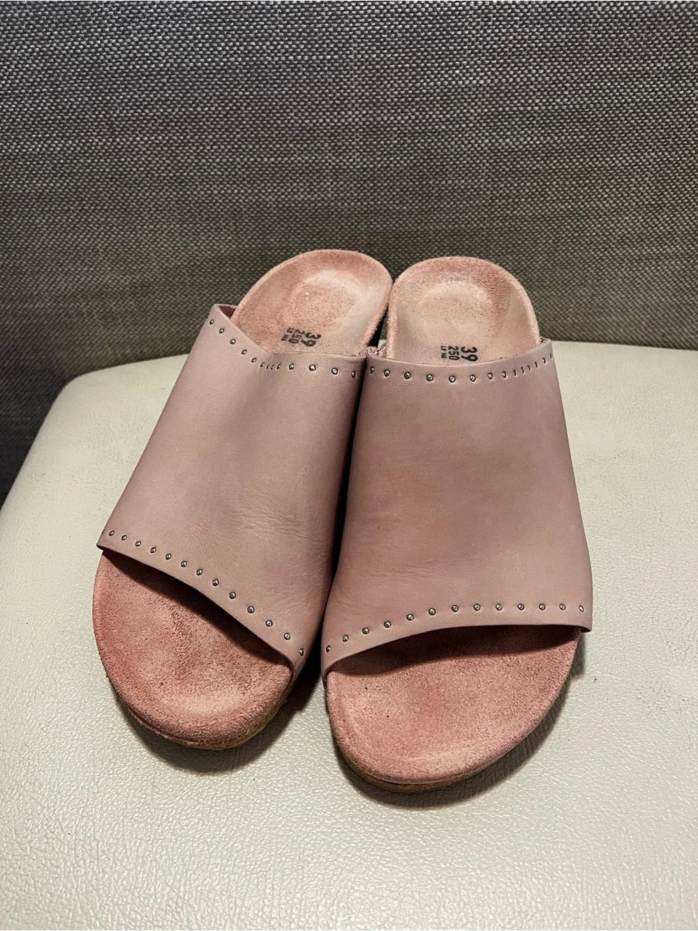 Papillio By Birkenstock Namica Pink  Cork Wedge Slide Sandals Women’s Size 39